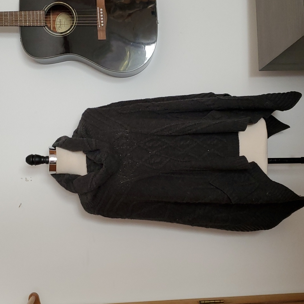 BCBG s/m Grey Pancho Sweater